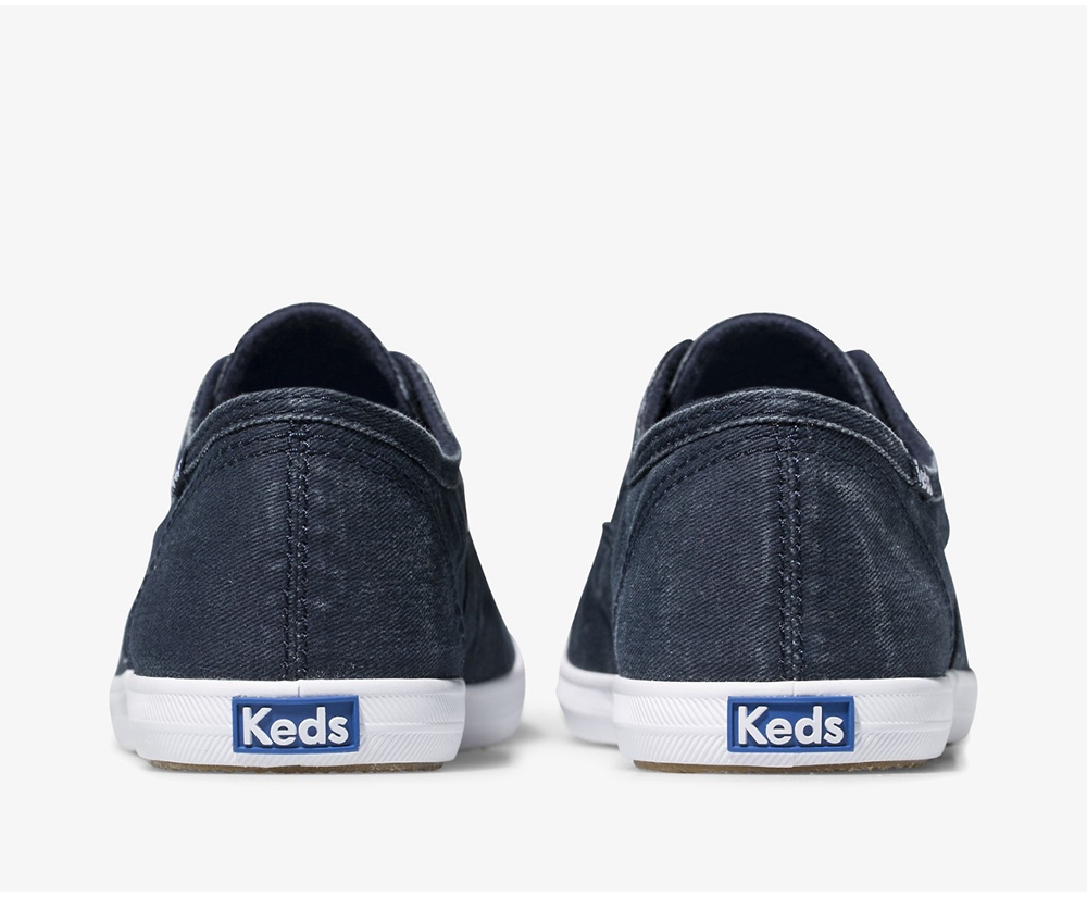 Womens Keds Slip Ons - Chillax Washable - Navy - 4251-RUQLF